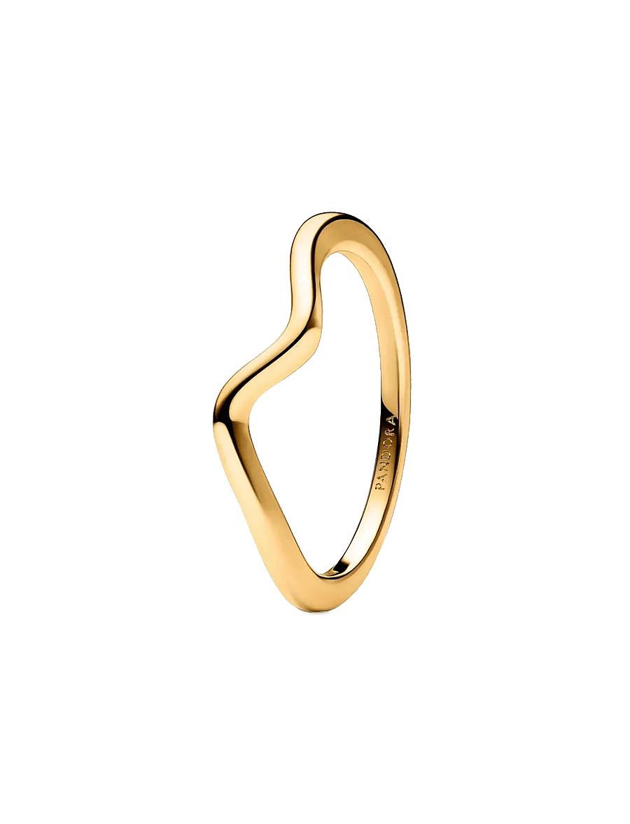 Pandora - Wave 14k gold-plated ring - ringen - no color - 1