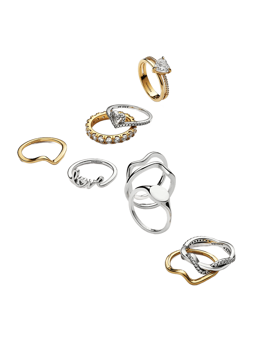 Pandora - Wave 14k gold-plated ring - ringen - no color - 2