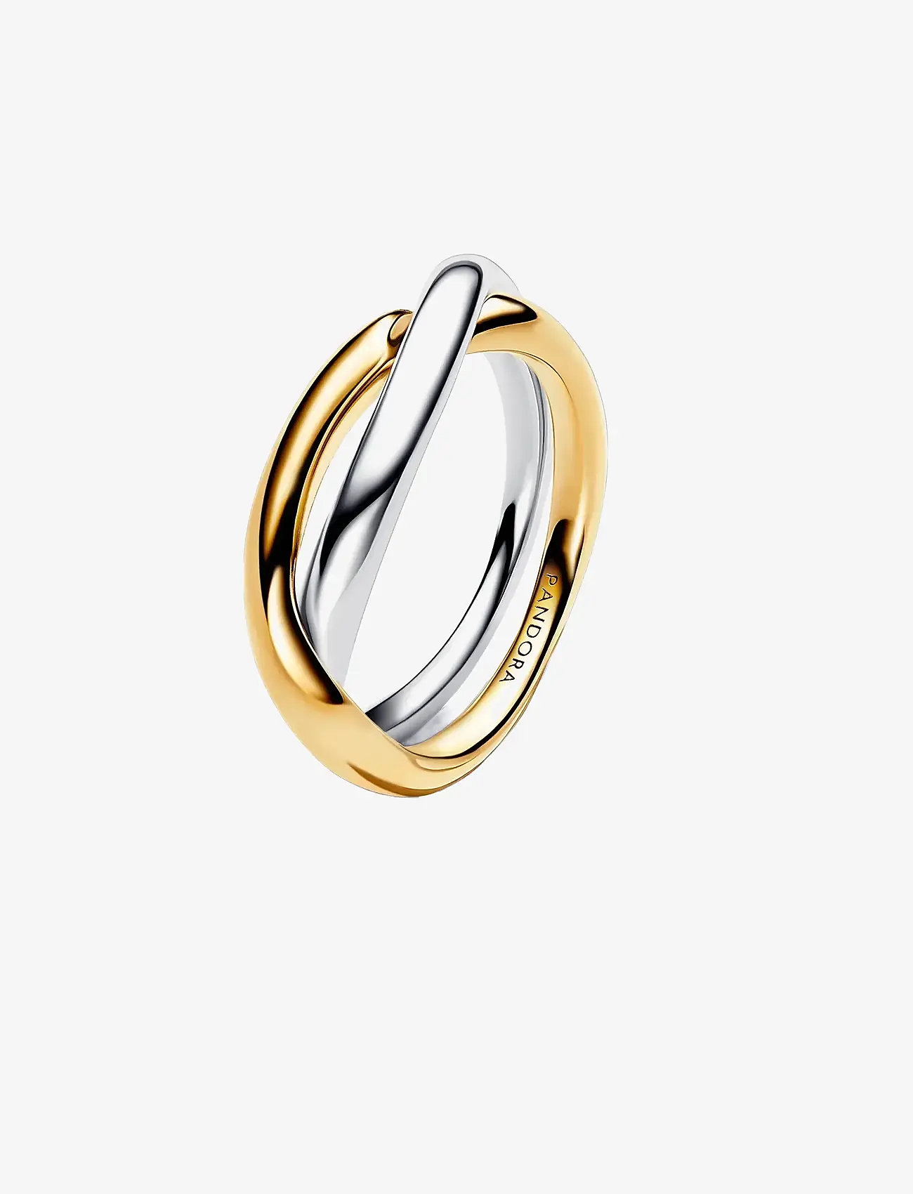 Pandora - Sterling silver and 14k gold-plated entwined rings - ringe - no color - 1