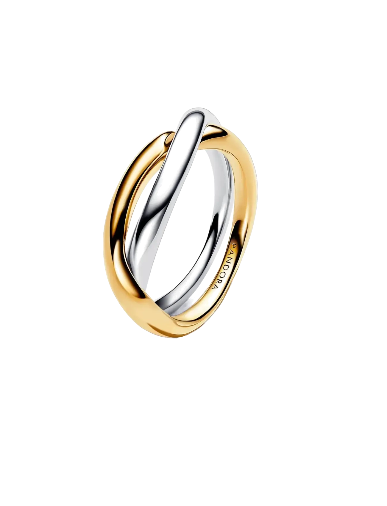 Pandora Sterling silver and 14k gold-plated entwined rings - Pandora - NO COLOR / undefined