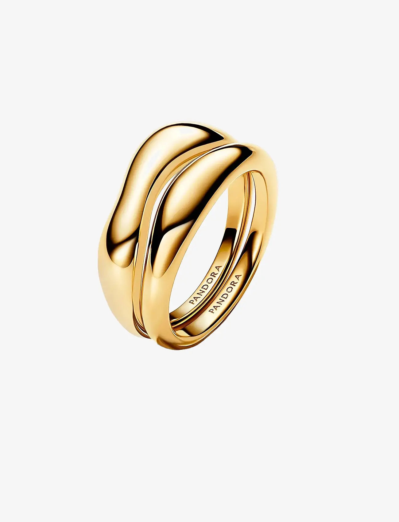 Pandora - 14k Gold-plated ring set - ringar - no color - 1