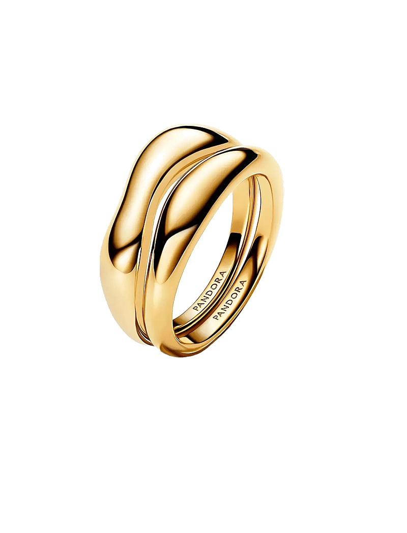 Pandora - 14k Gold-plated ring set - ringar - no color - 1