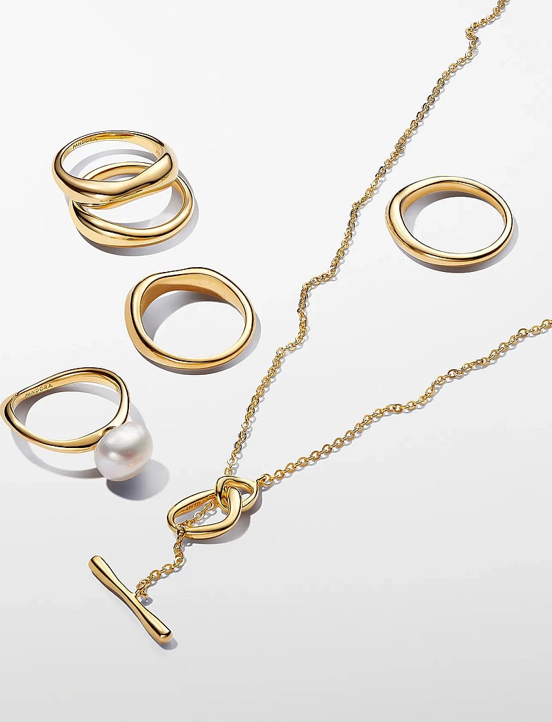 Pandora - 14k Gold-plated ring set - ringar - no color - 3