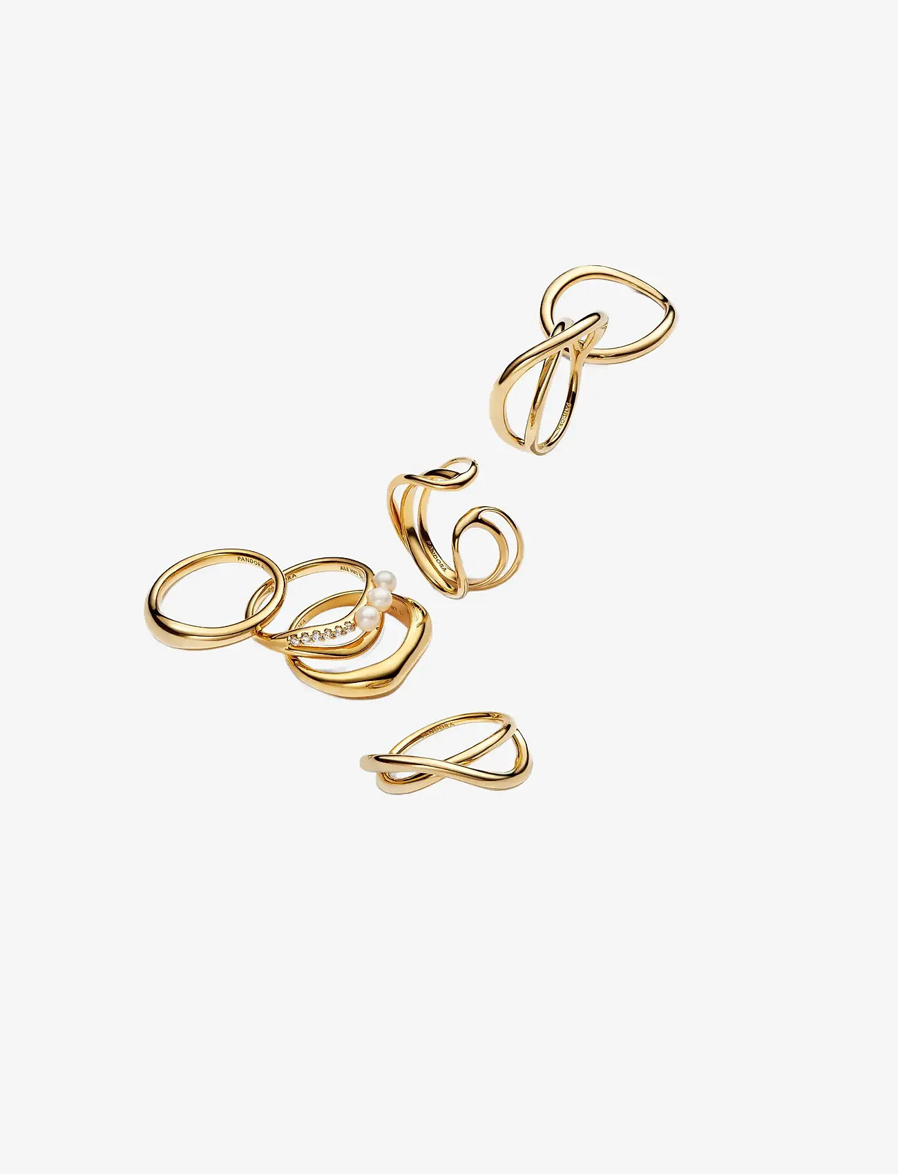 Pandora - 14k Gold-plated ring - ringar - no color - 2