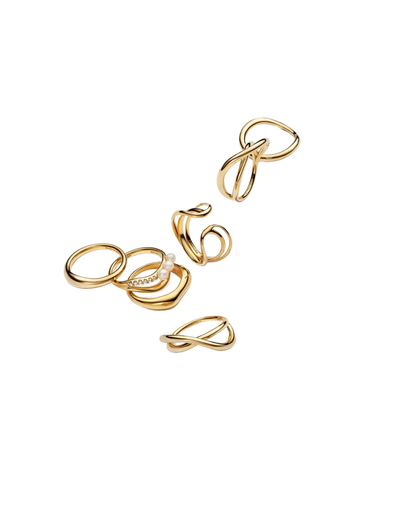 Pandora - 14k Gold-plated ring - ringer - no color - 2