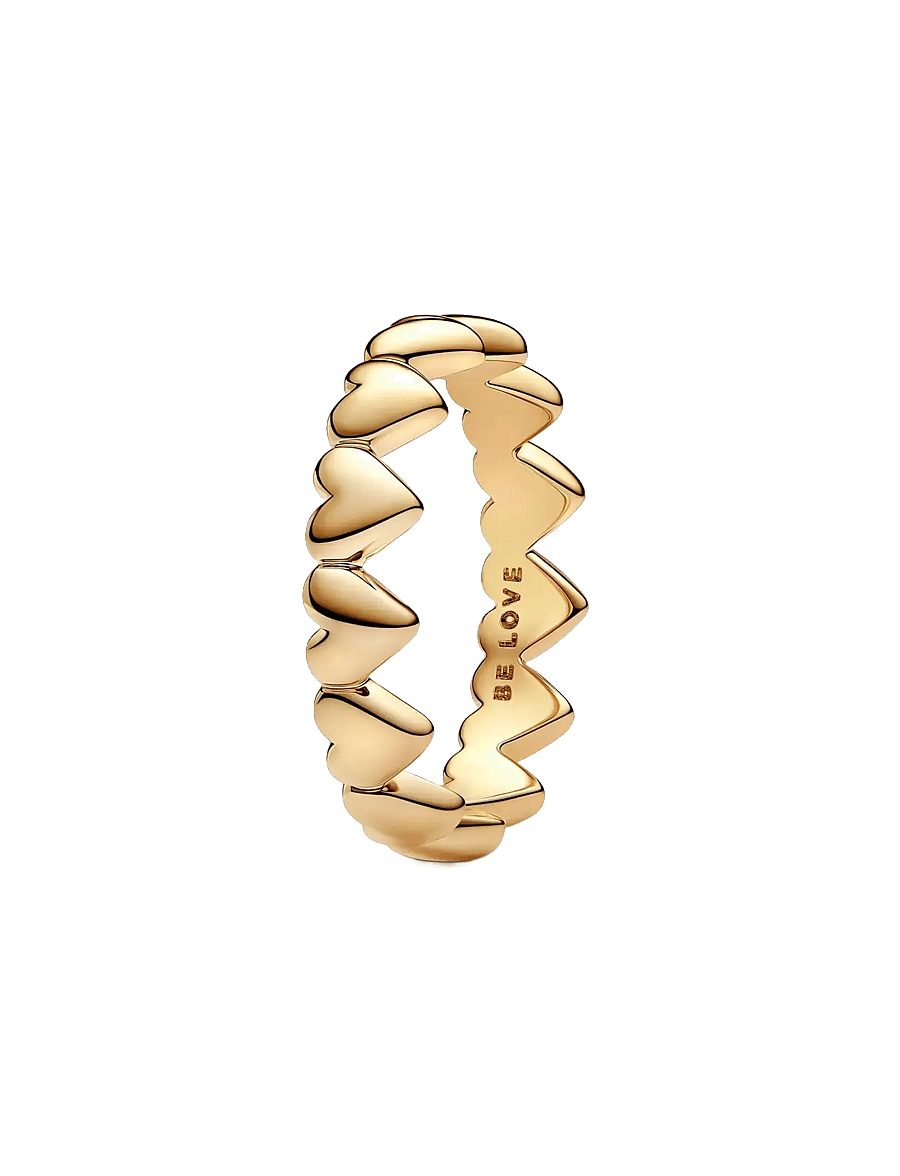 Pandora - Hearts 14k gold-plated ring - ringen - no color - 1