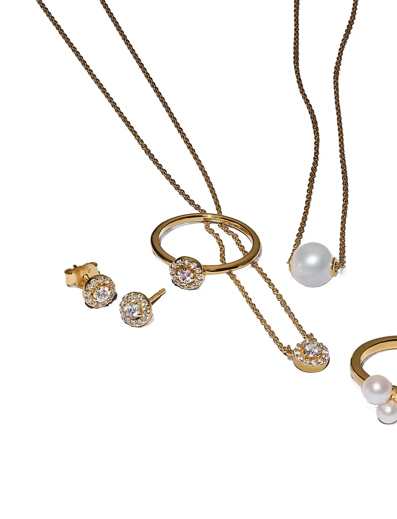 Pandora - Bow 14k gold-plated ring with clear cubic zirconia - ringe - clear - 4