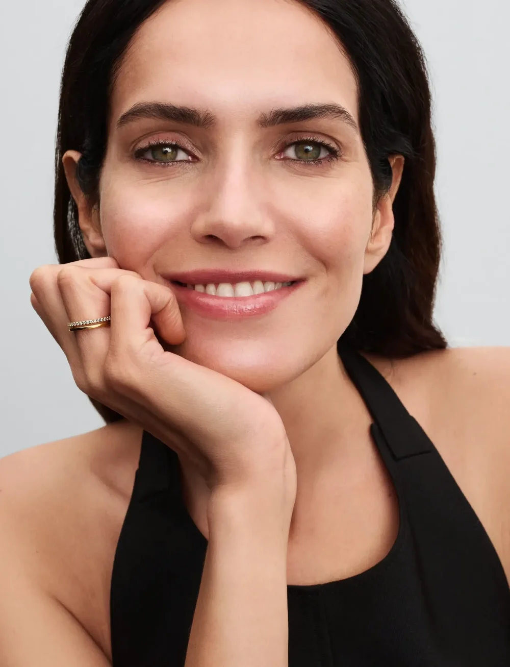 Pandora - 14k Gold-plated ring with clear cubic zirconia - ringe - clear - 0