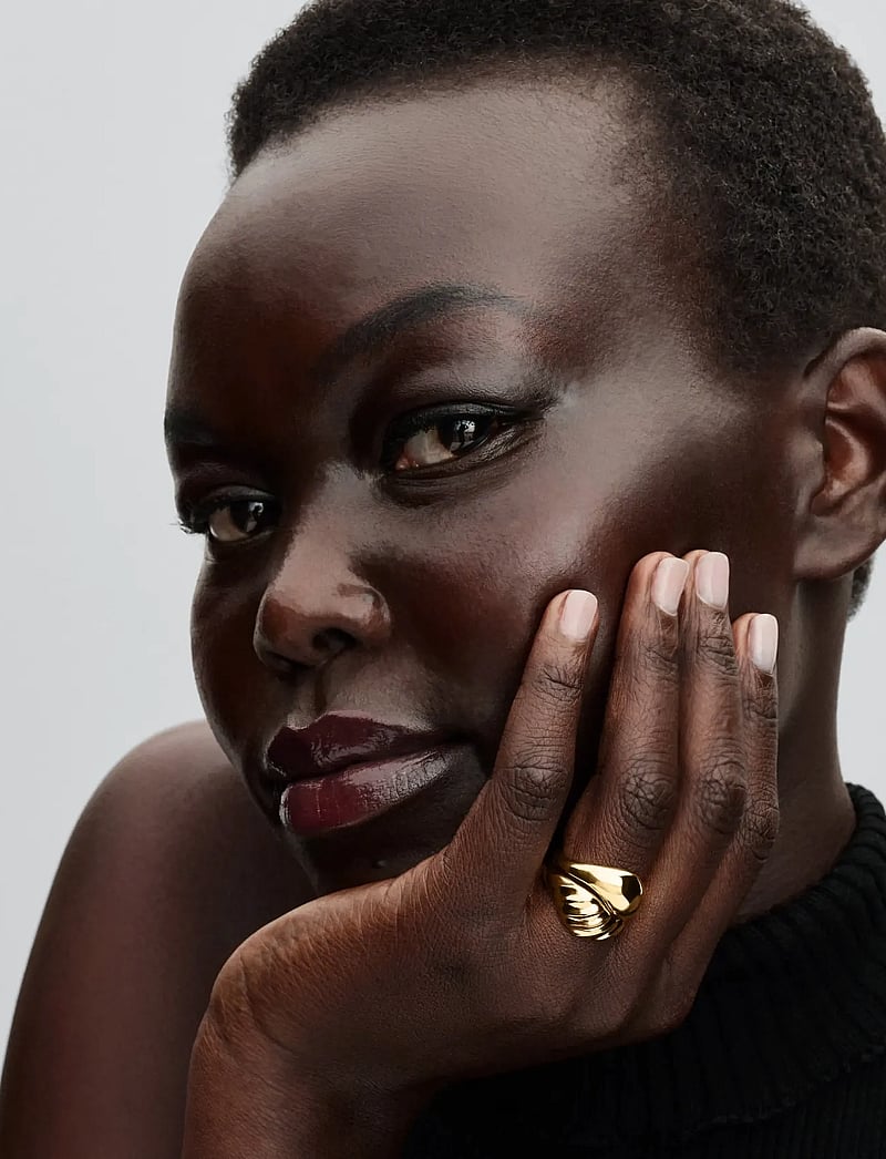 Pandora - Rippled 14k gold-plated ring set - bagues - no color - 0