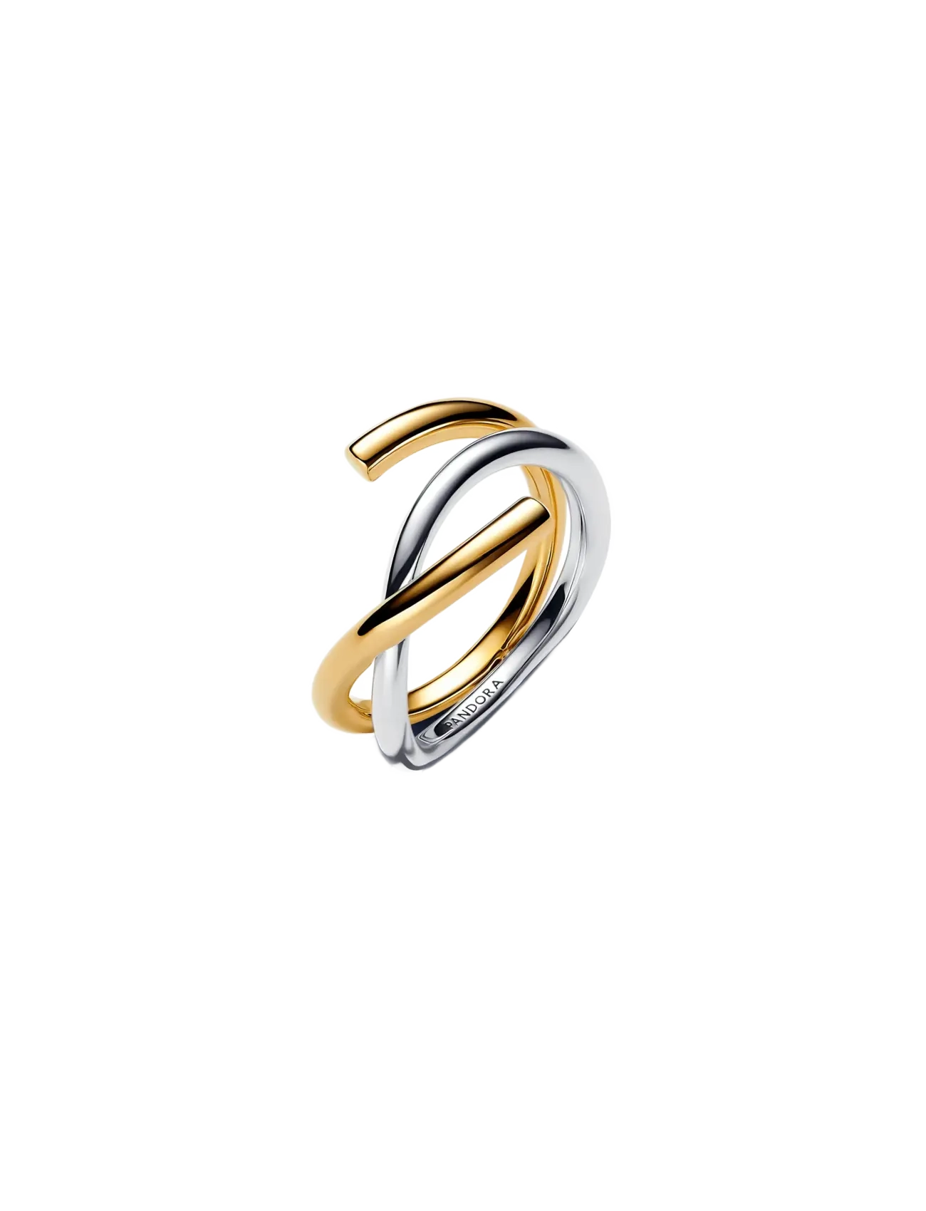 Pandora Organically shaped sterling silver and 14k gold-plated ring - Pandora - NO COLOR / undefined