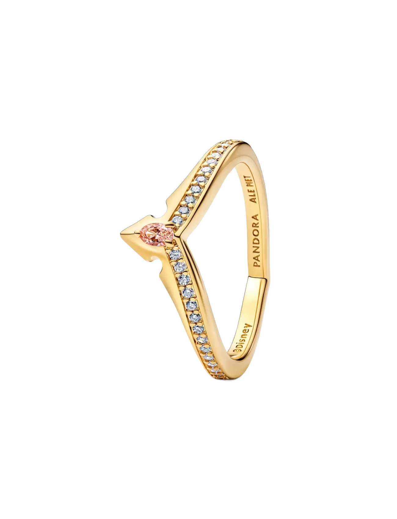 Pandora Disney Princess Aurora Tiara Ring - Samarbejder - PINK / gold