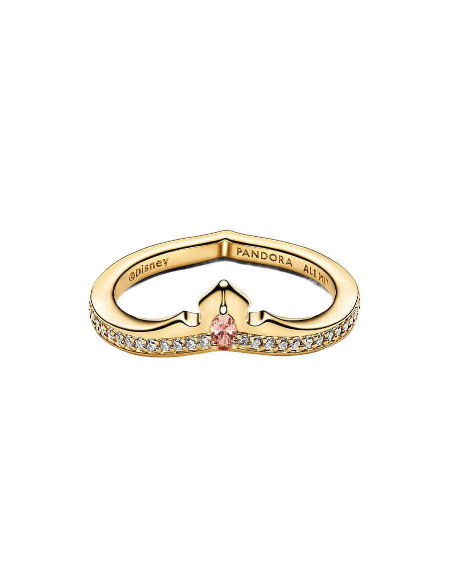 Pandora - Disney Aurora 14k gold-plated ring - ringar - pink - 2