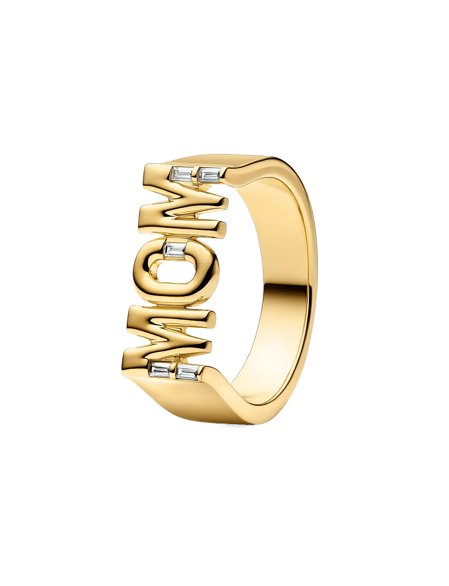 Pandora - Mom Signet Ring - ringe - clear - 1