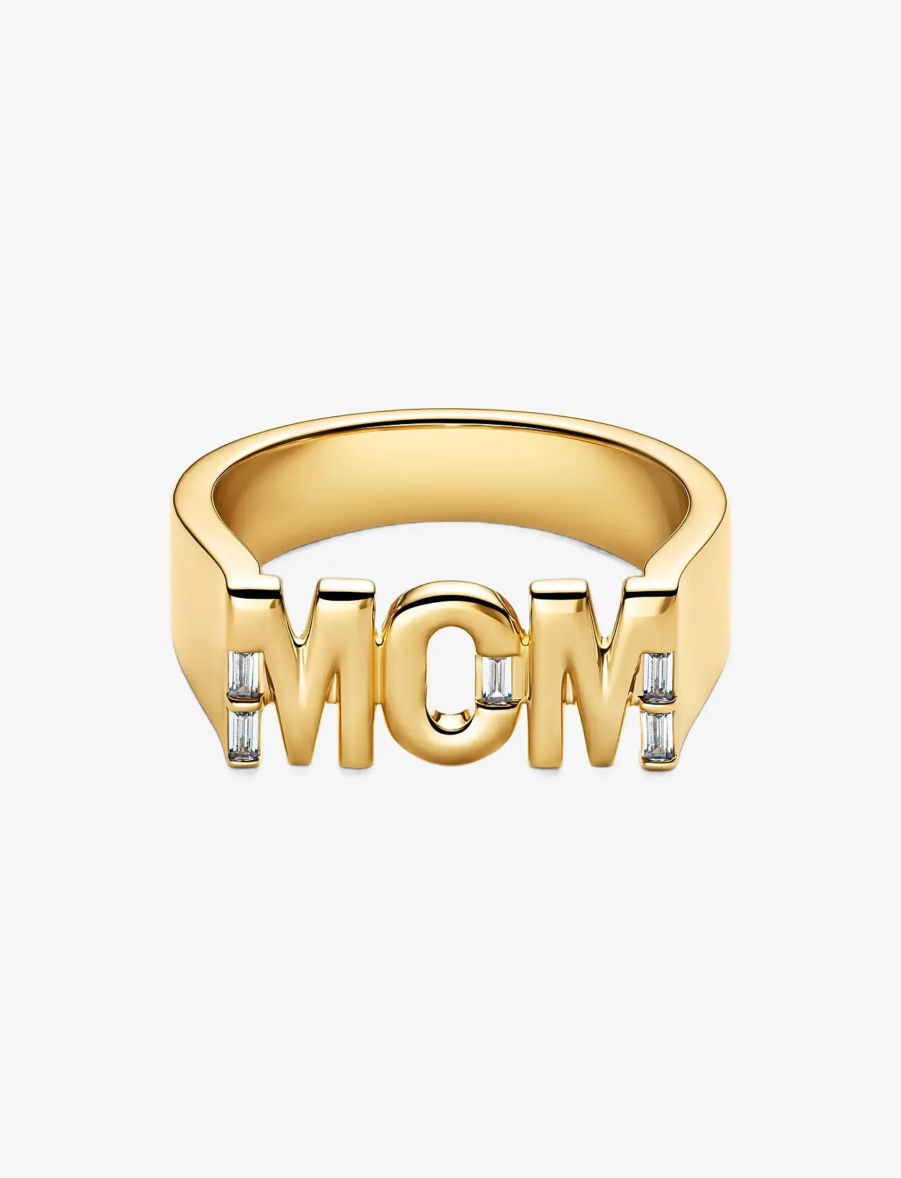Pandora - Mom Signet Ring - ringe - clear - 2