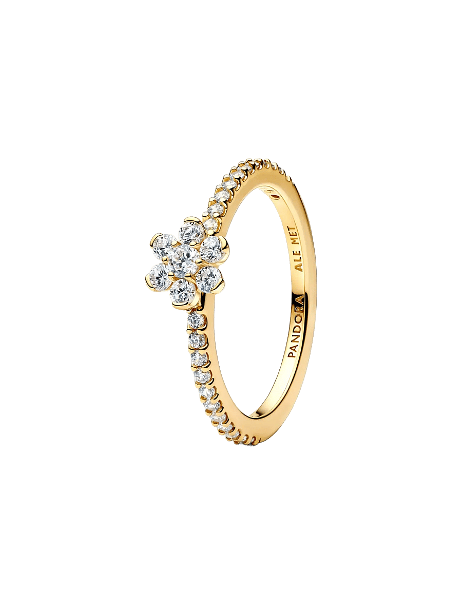 Pandora - Sparkling Flower Ring - ringe - clear - 1