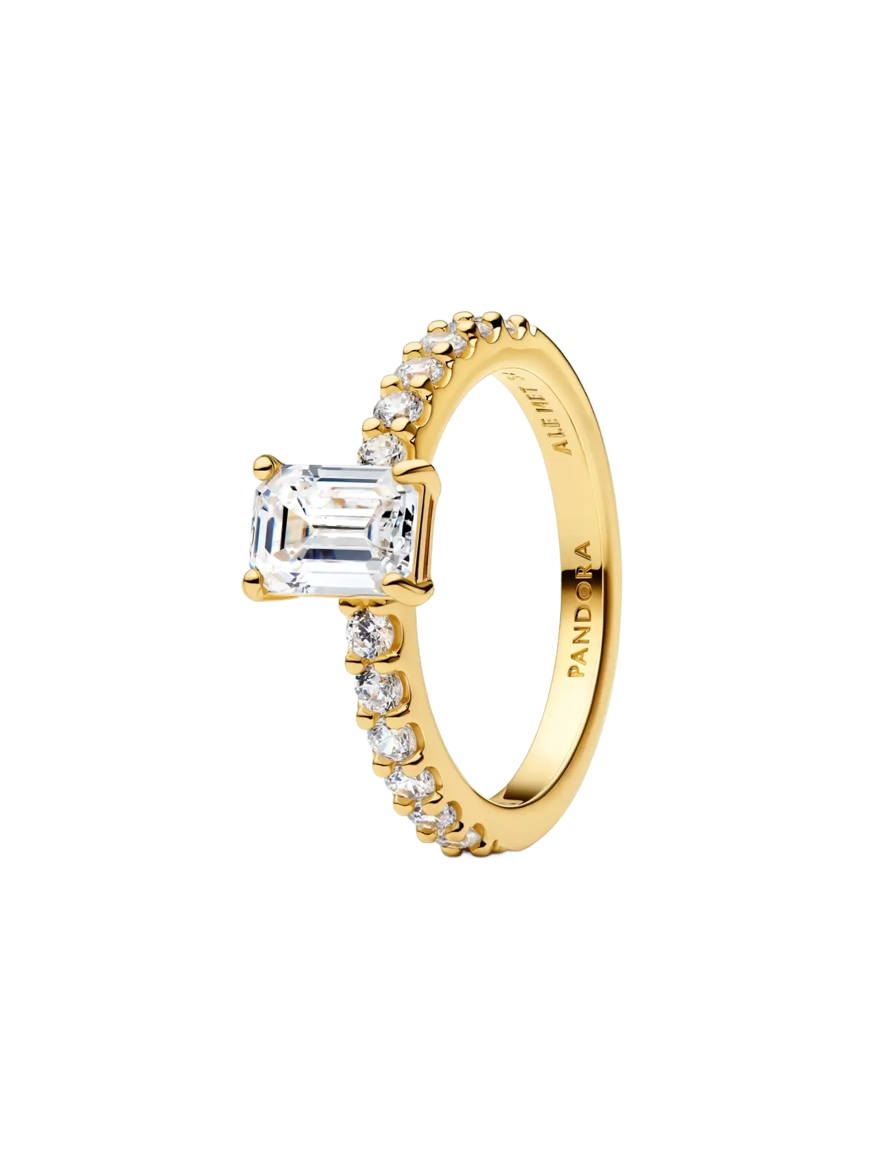 Pandora Rectangular Sparkling Halo Ring - Hverdags stil - CLEAR / undefined