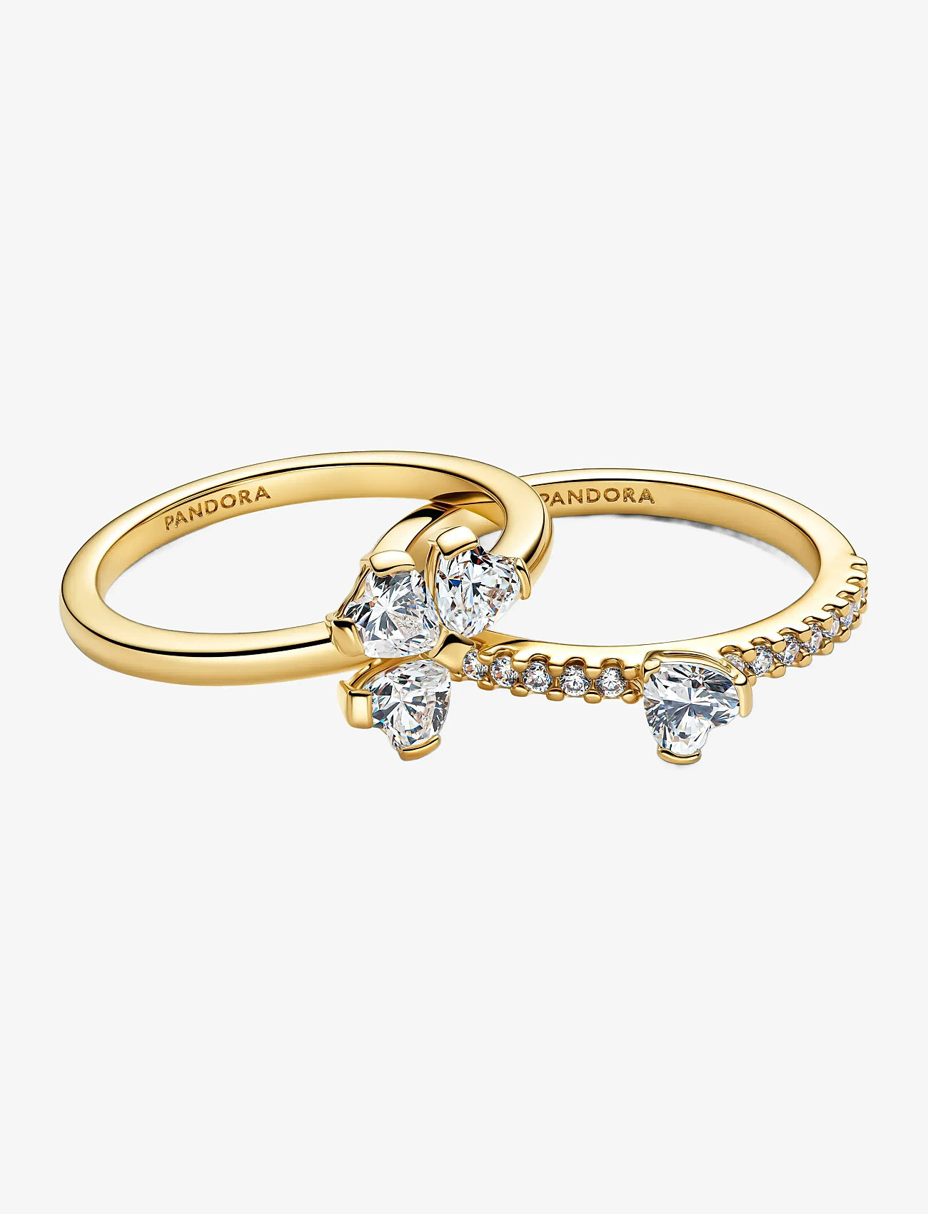 Pandora - Sparkling Lucky Clover Splittable Ring - ringe - clear - 2