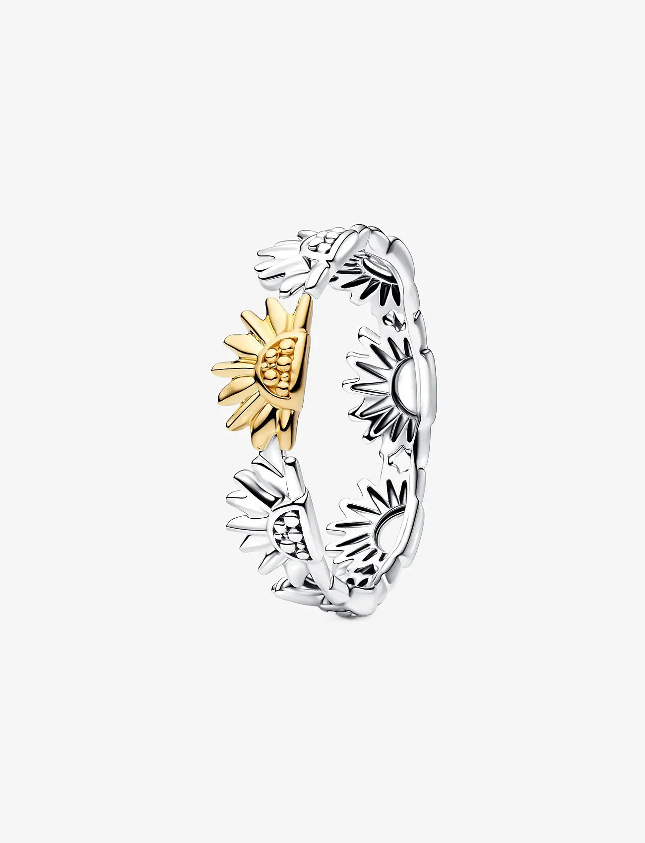 Pandora - Sunflower Two-Tone Band Ring - ringe - no color - 1