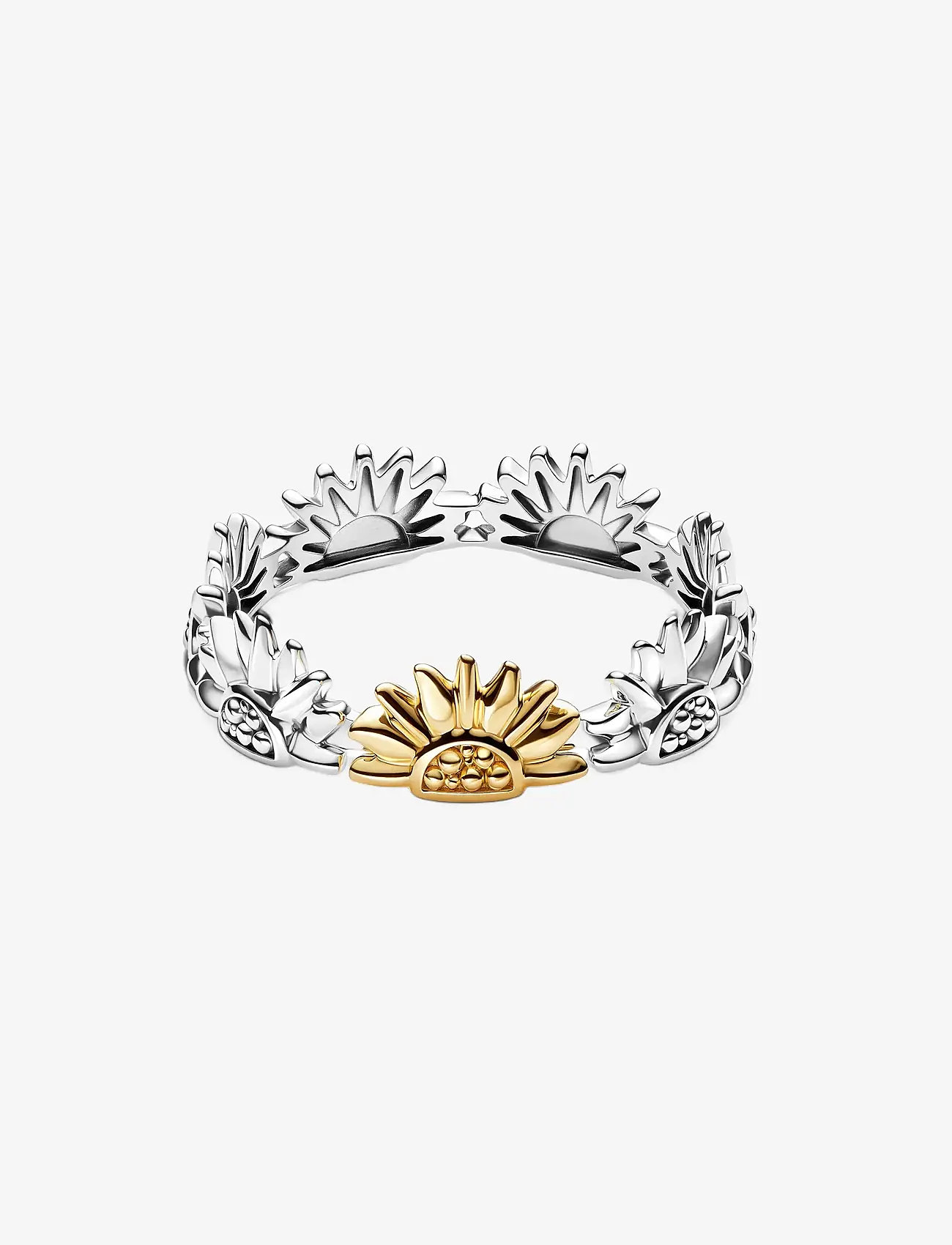 Pandora - Sunflower Two-Tone Band Ring - ringe - no color - 2
