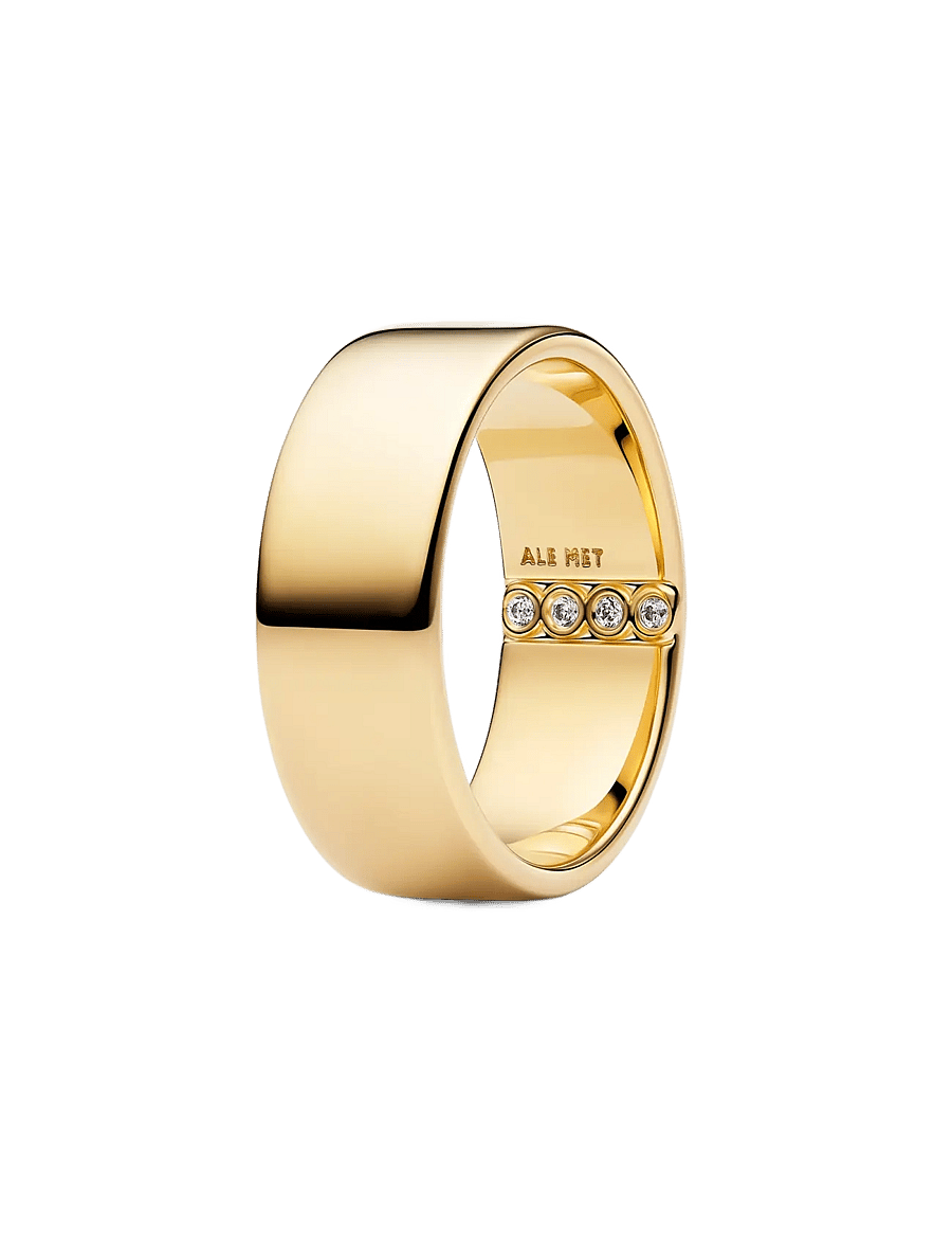 Pandora - Engravable Wide Band Ring - rings - clear - 1