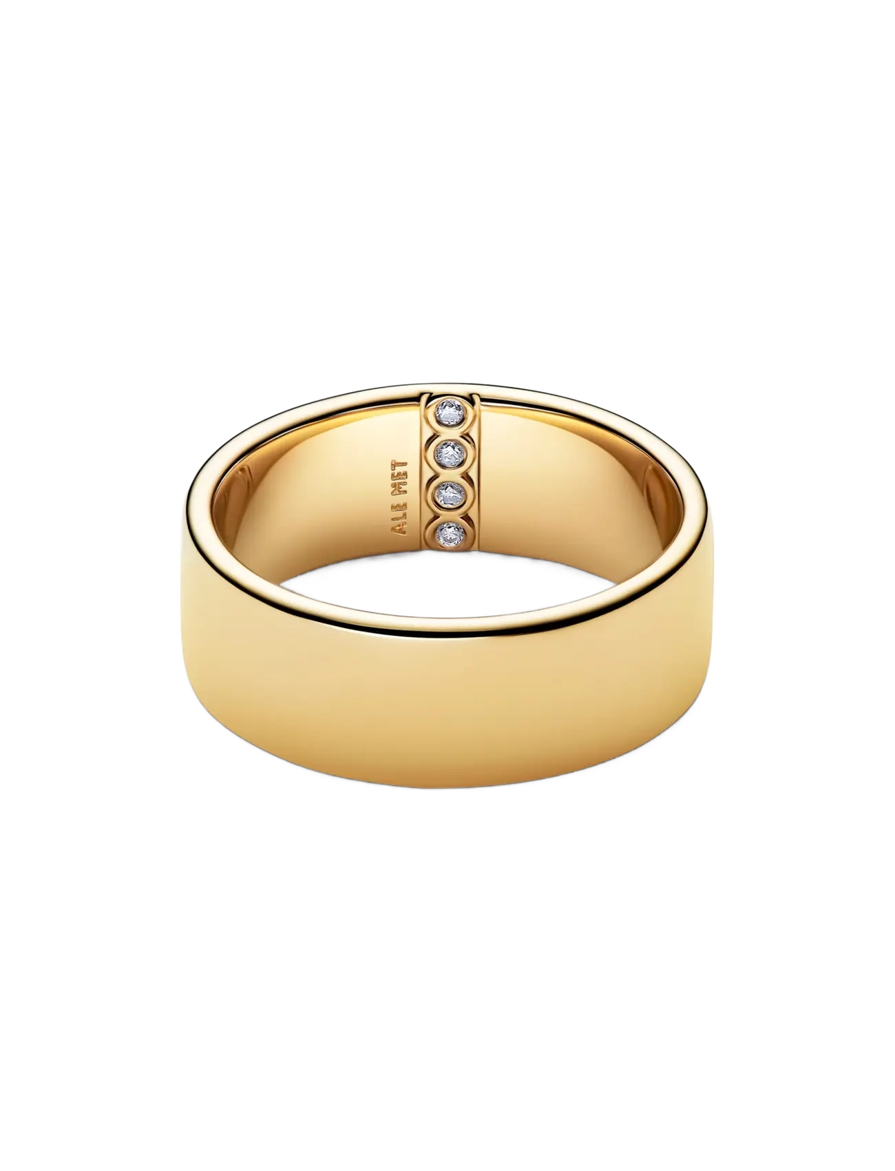 Pandora - Engravable Wide Band Ring - ringar - clear - 2