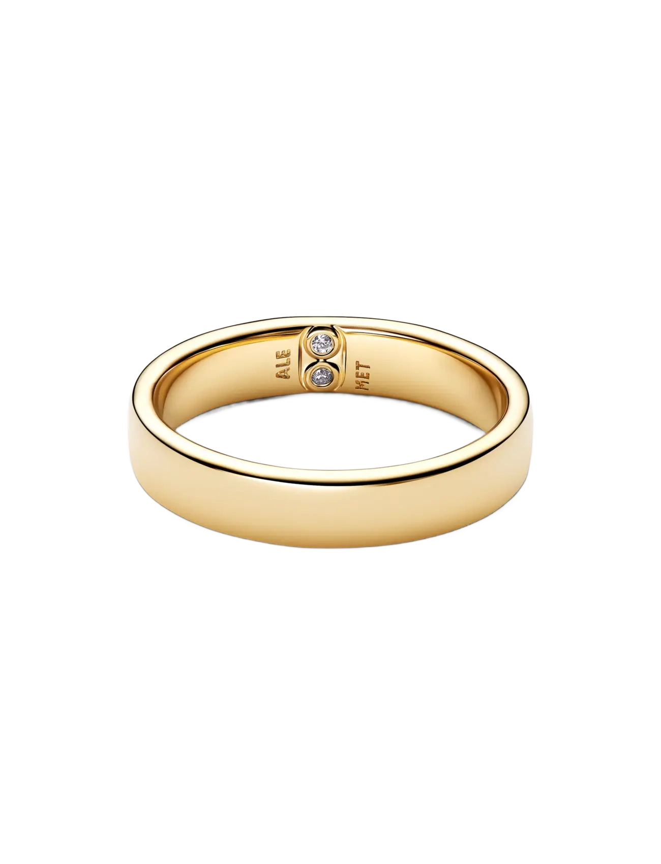 Pandora - Engravable Classic Band Ring - ringar - clear - 2