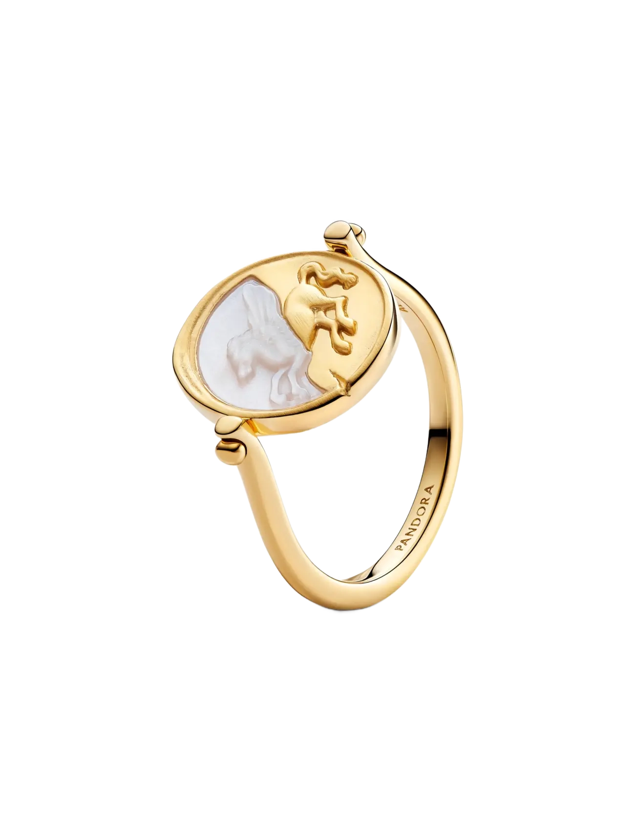 Pandora Pegasus Reversible Medallion Ring - Accessoarer - WHITE / white