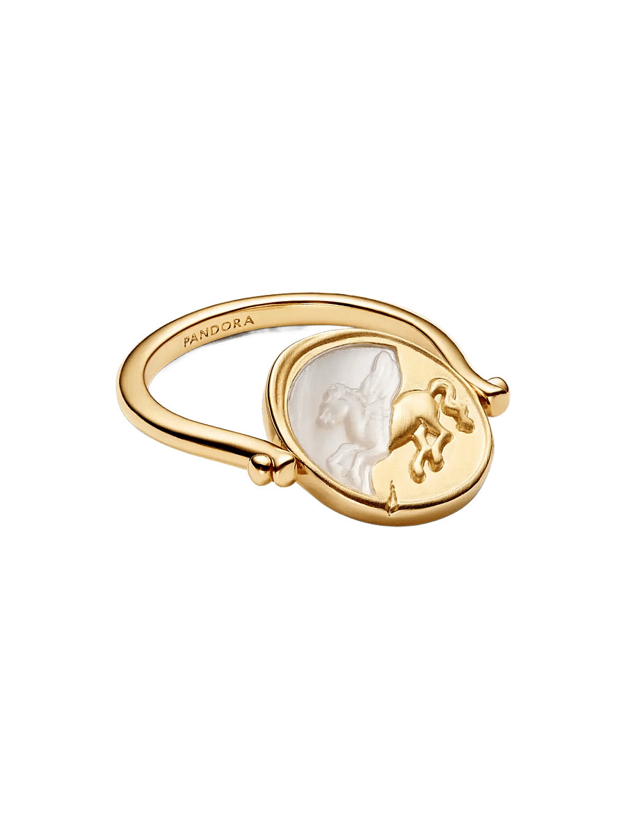 Pandora - Pegasus Reversible Medallion Ring - ringe - white - 2
