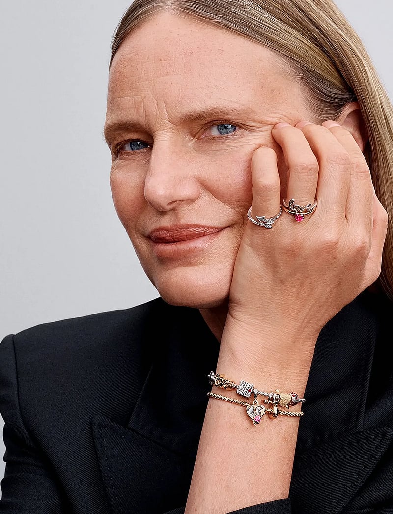 Pandora - Heart 14k gold-plated ring with cherries jubilee red crystal - ringe - red - 3