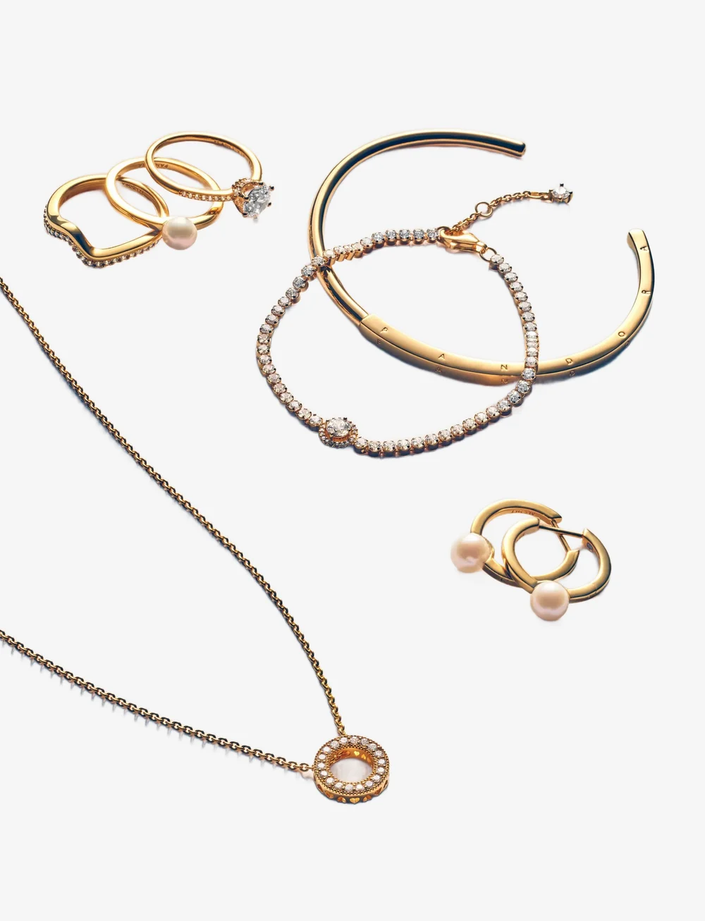 Pandora - Crown 14k gold-plated ring with clear cubic zirconia - ringe - clear - 2