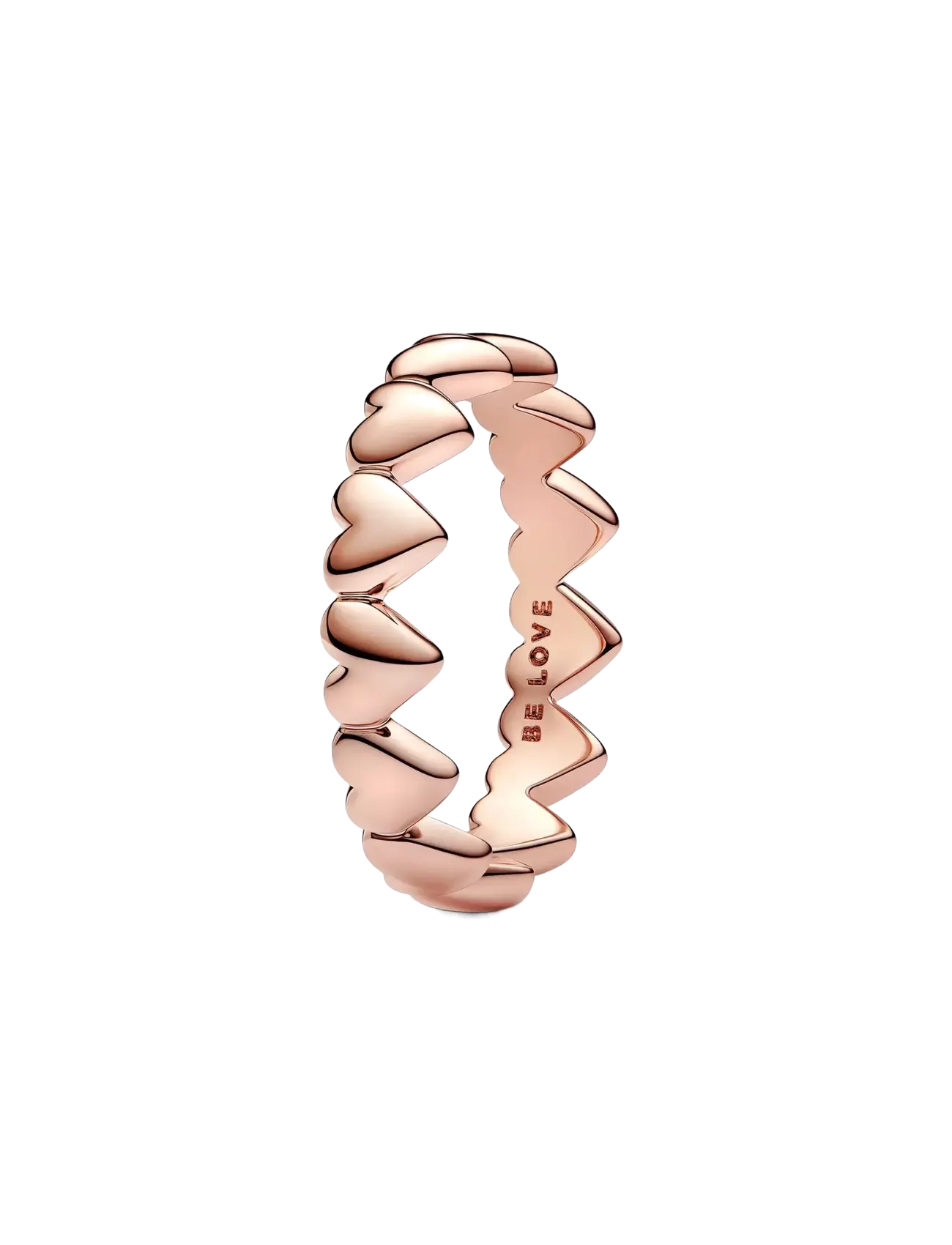 Hearts 14k rose gold-plated ring - NO COLOR