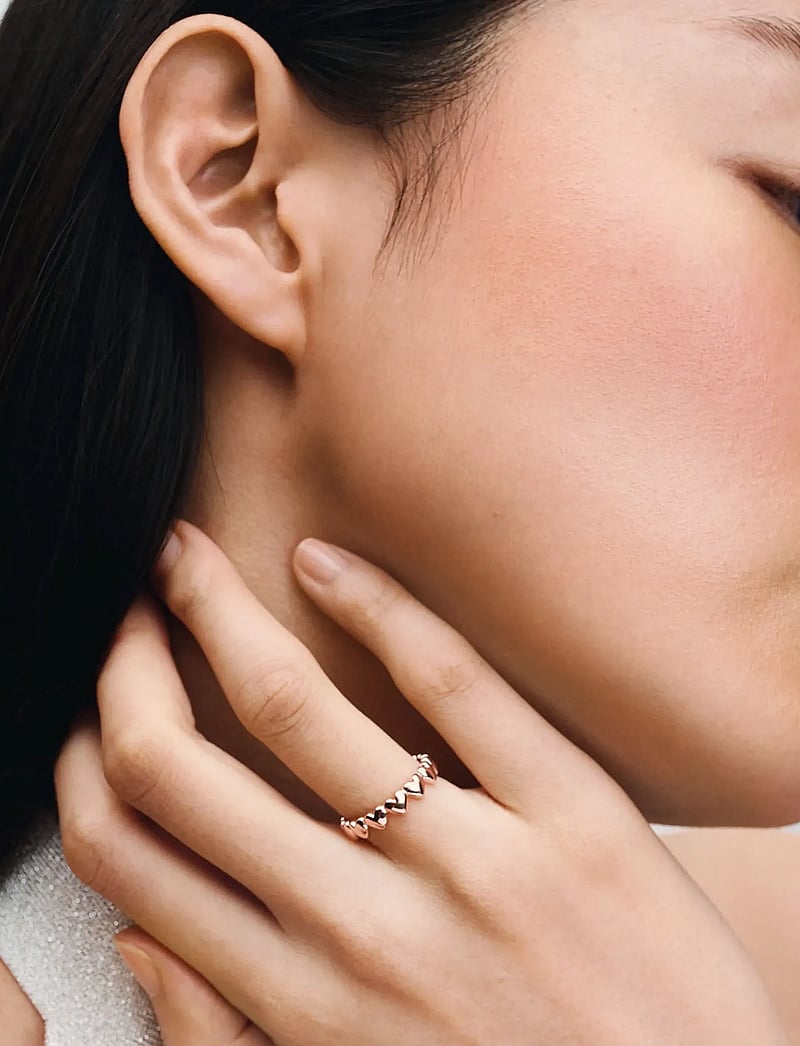 Pandora - Hearts 14k rose gold-plated ring - sõrmused - no color - 0