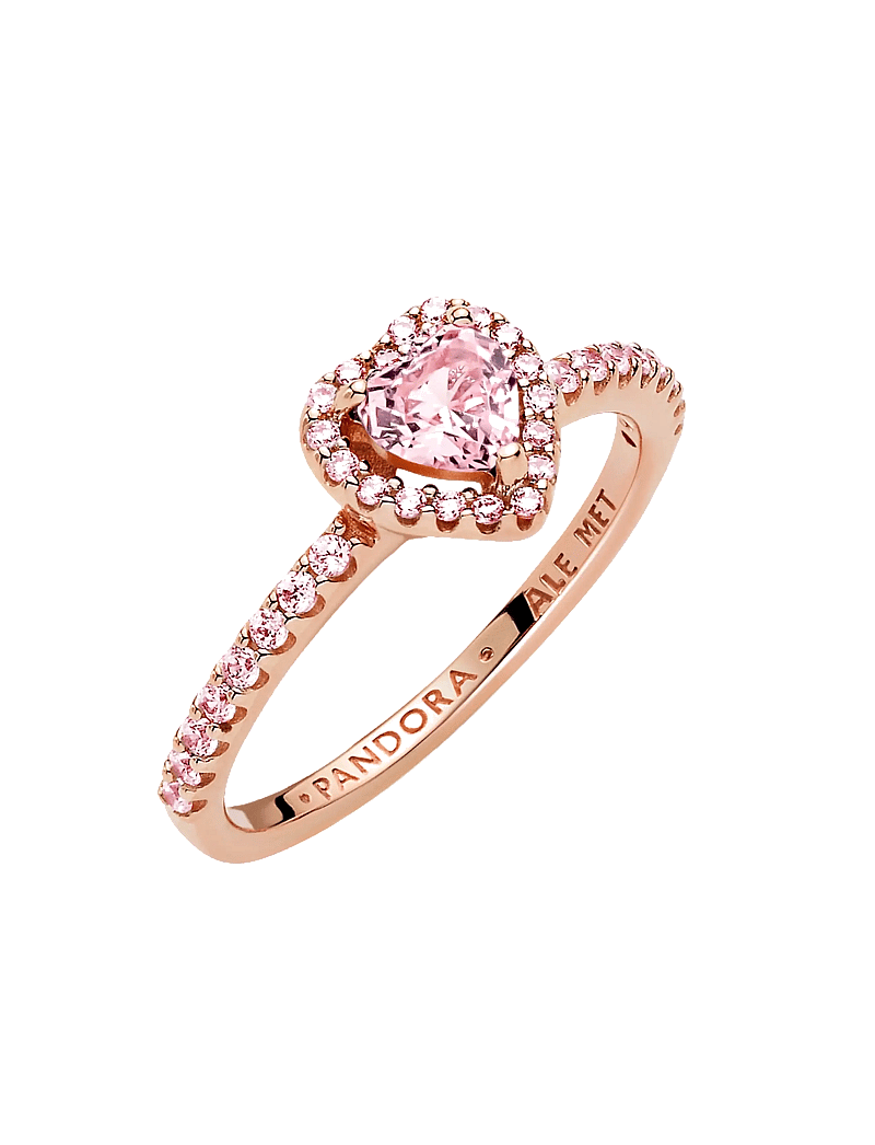 Pandora - Heart 14k rose gold-plated ring with orchid pink crystal and fancy fairy tale pink cubic zirconia - sõrmused - pink - 1
