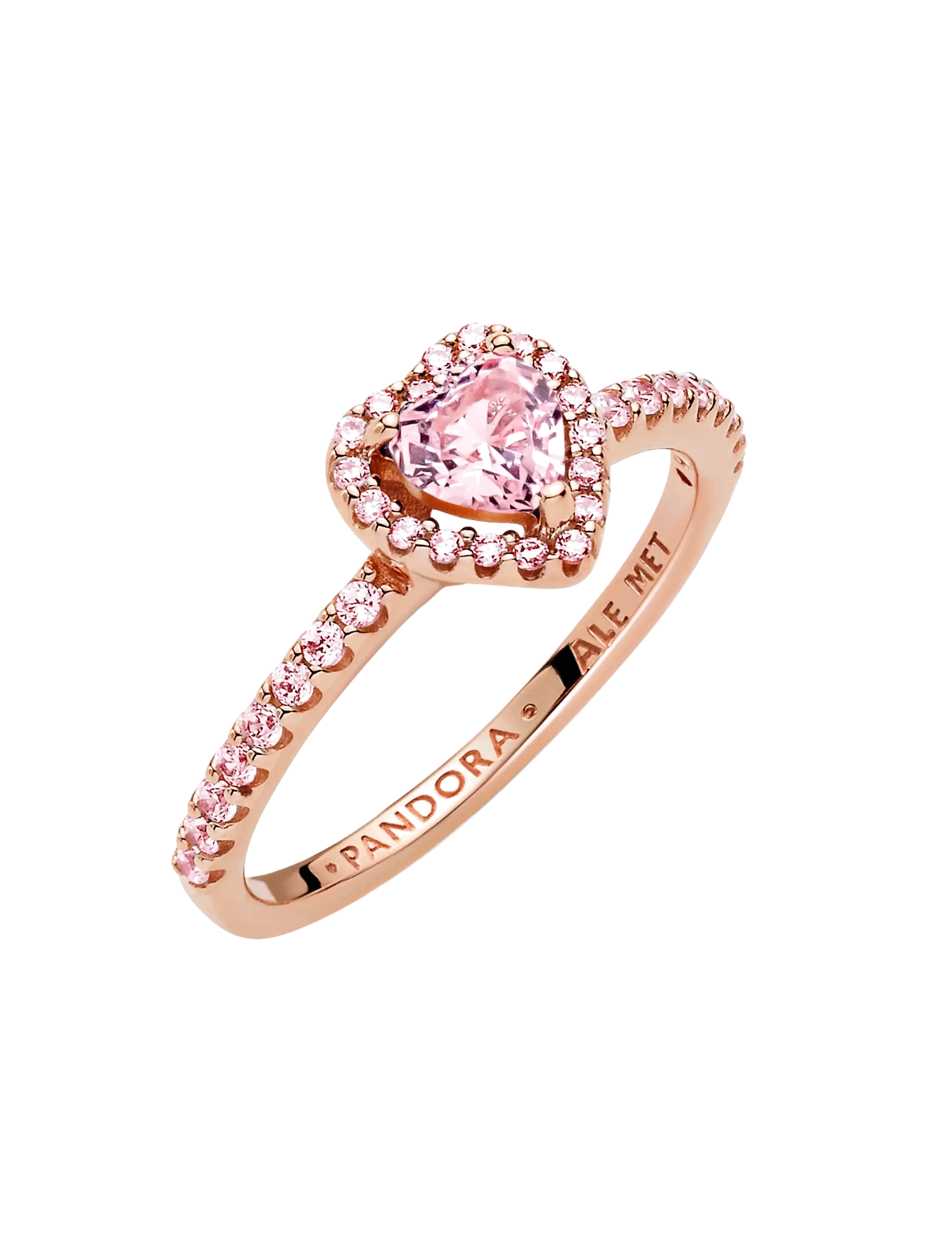 Pandora - Heart 14k rose gold-plated ring - bagues - pink - 1