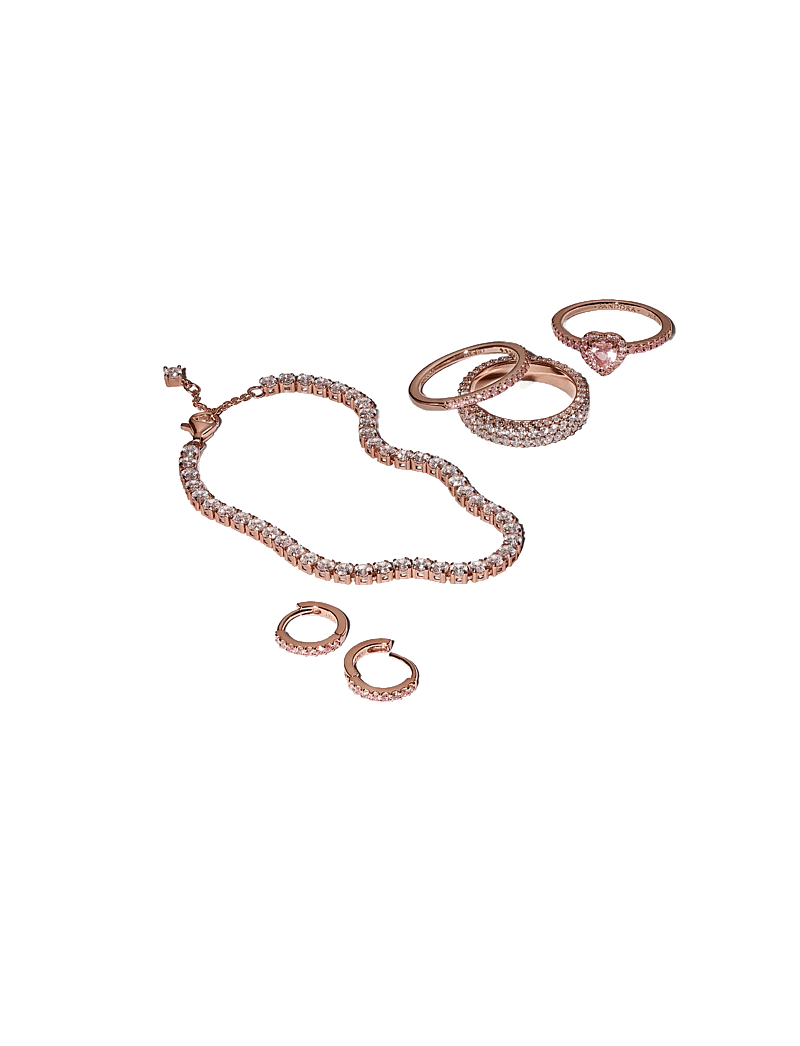 Pandora - Heart 14k rose gold-plated ring with orchid pink crystal and fancy fairy tale pink cubic zirconia - sõrmused - pink - 2