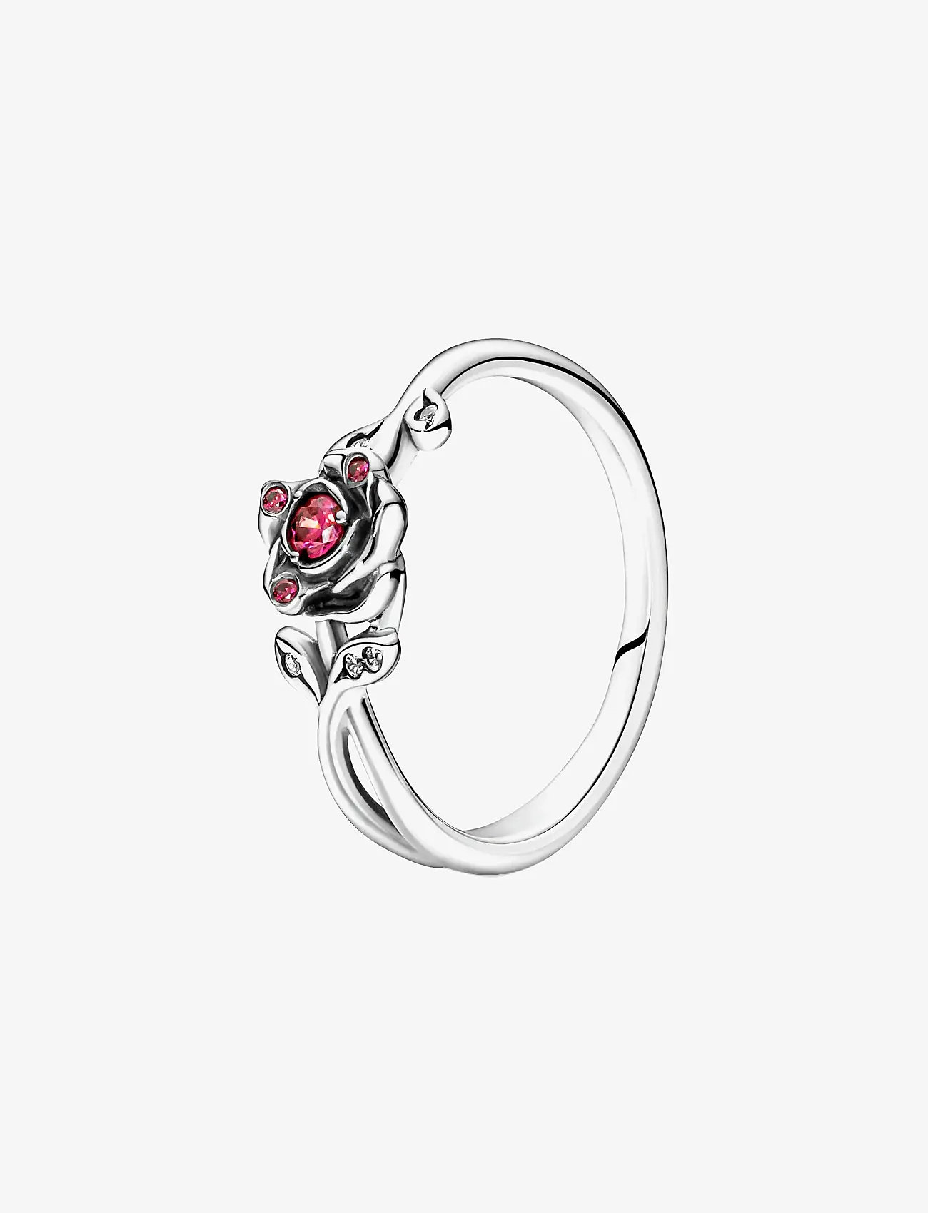 Pandora - Disney Beauty and the Beast rose sterling silver ring with red and clear cubic zirconia - ringe - red - 1