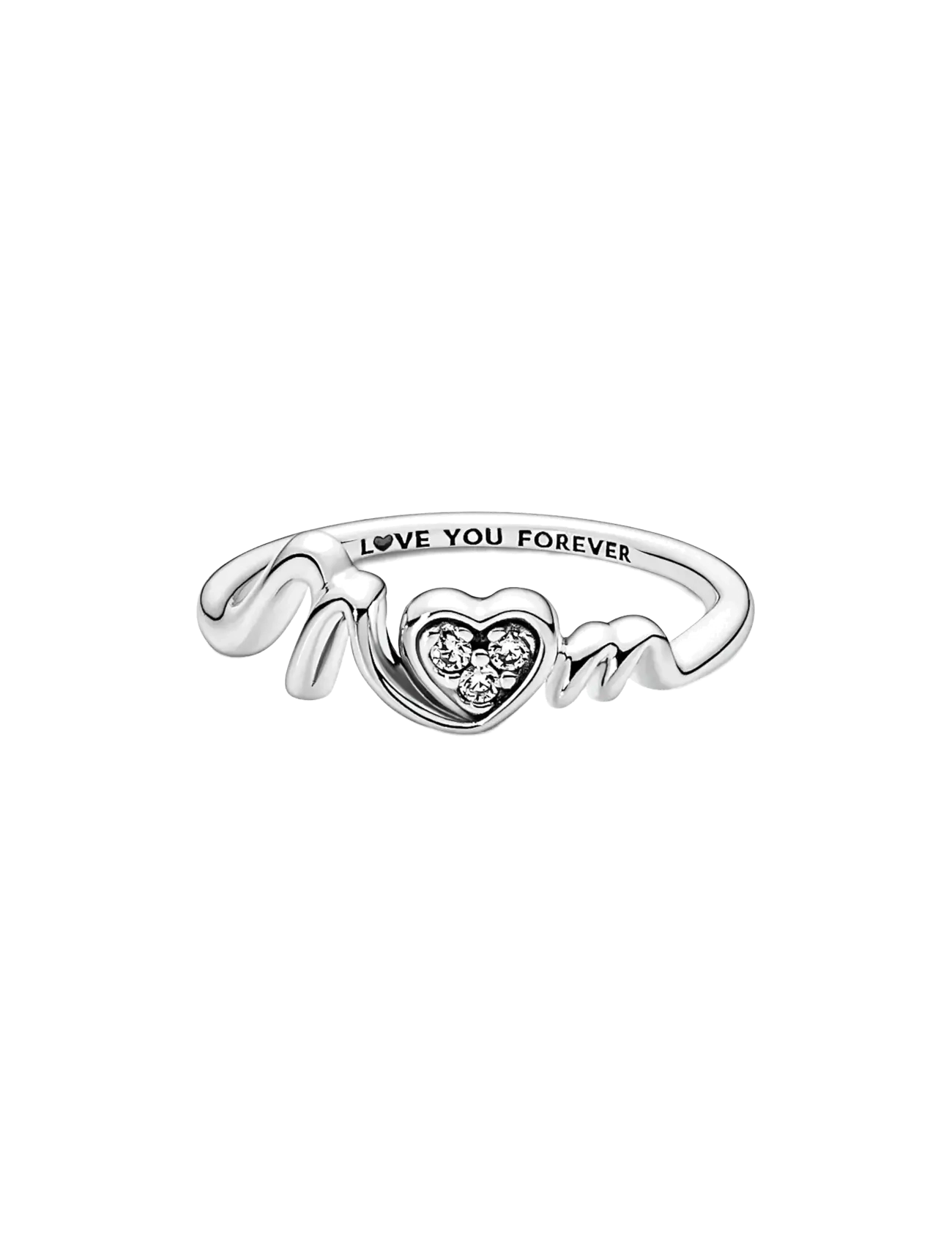 Pandora - Mom sterling silver ring with clear cubic zirconia - bagues - clear - 1