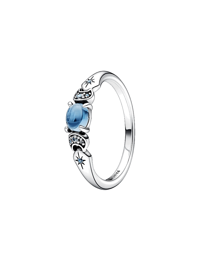 Pandora - Disney Aladdin Jasmine sterling silver ring with icy blue crystal and moonlight blue crystal - ringar - blue - 1