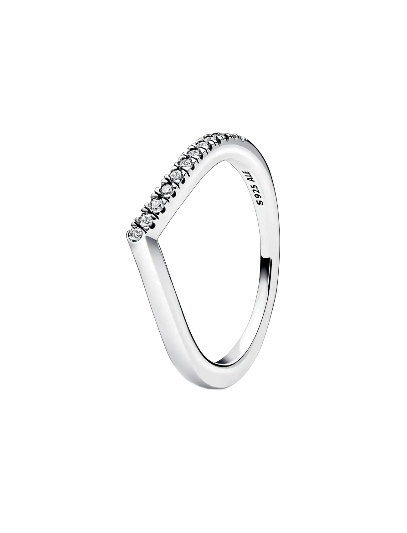 Pandora Wishbone sterling silver ring with clear cubic zirconia - Festtøj - CLEAR / undefined
