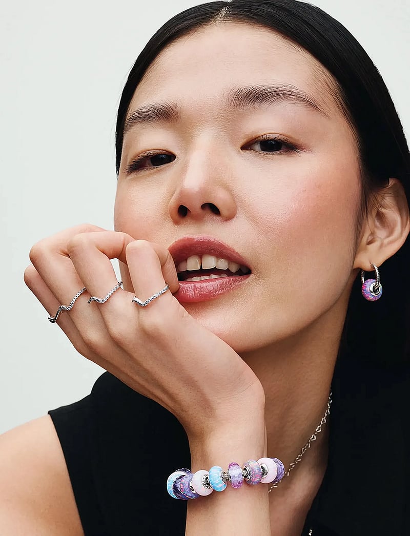 Pandora - Wave sterling silver ring with clear cubic zirconia - ringe - clear - 3