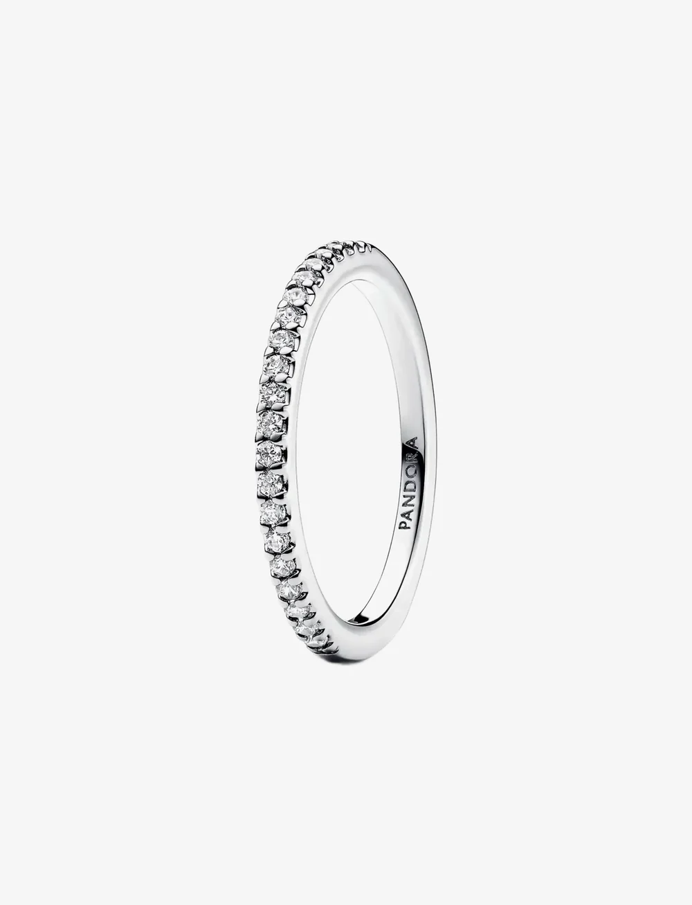 Pandora - Sterling silver ring with clear cubic zirconia - ringar - clear - 1