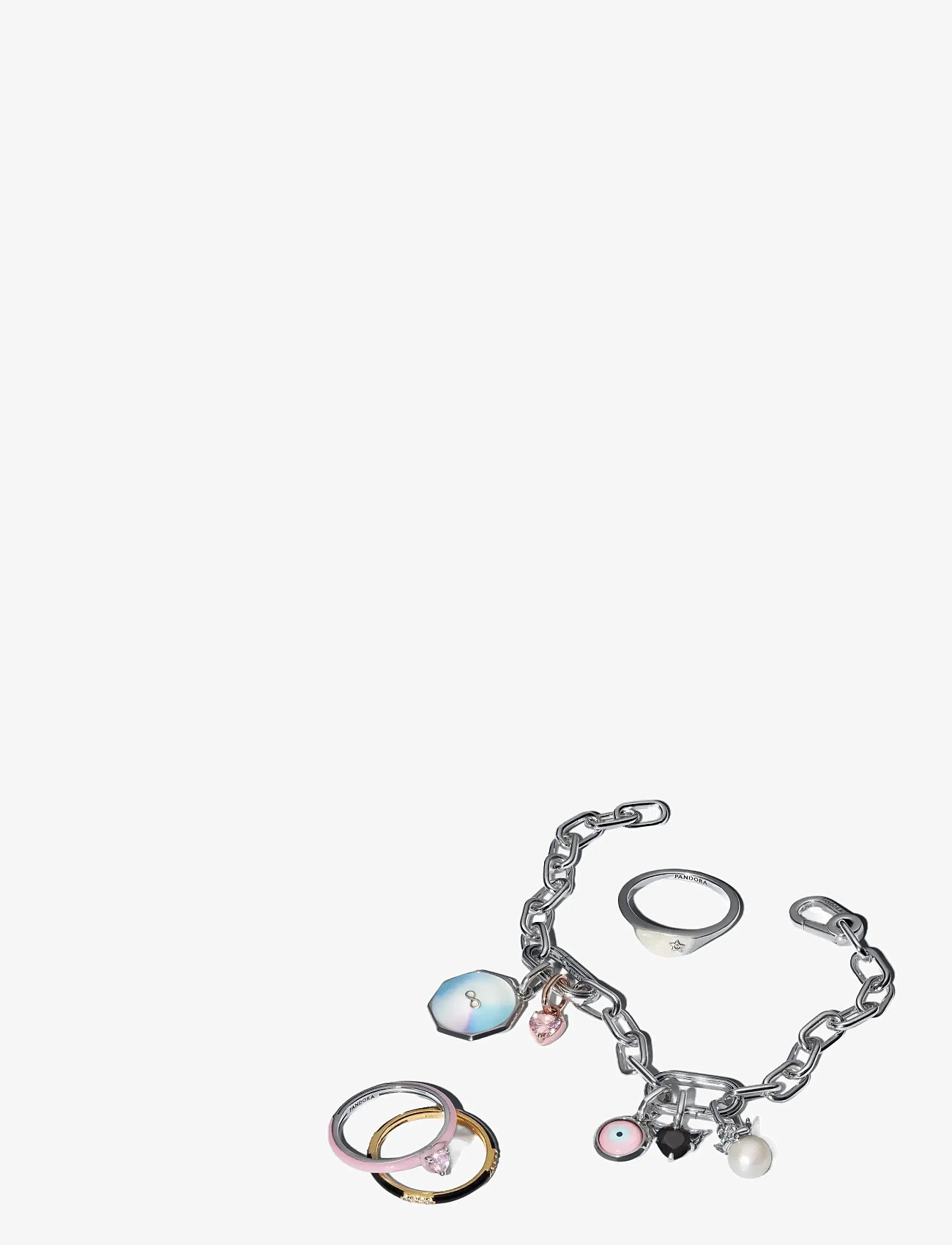 Pandora - Heart sterling silver ring with orchid pink crystal and glittery pink enamel - ringe - pink - 2