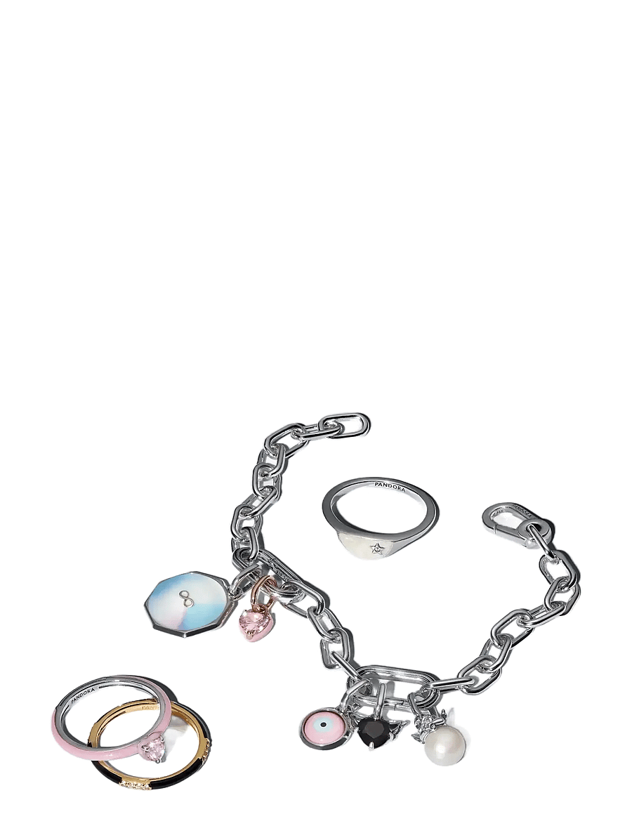 Pandora - Heart sterling silver ring with orchid pink crystal and glittery pink enamel - ringe - pink - 2