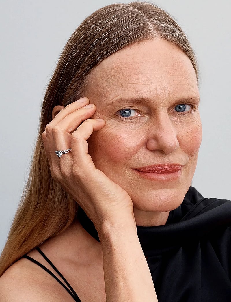 Pandora - Heart sterling silver ring with clear cubic zirconia - ringe - clear - 0