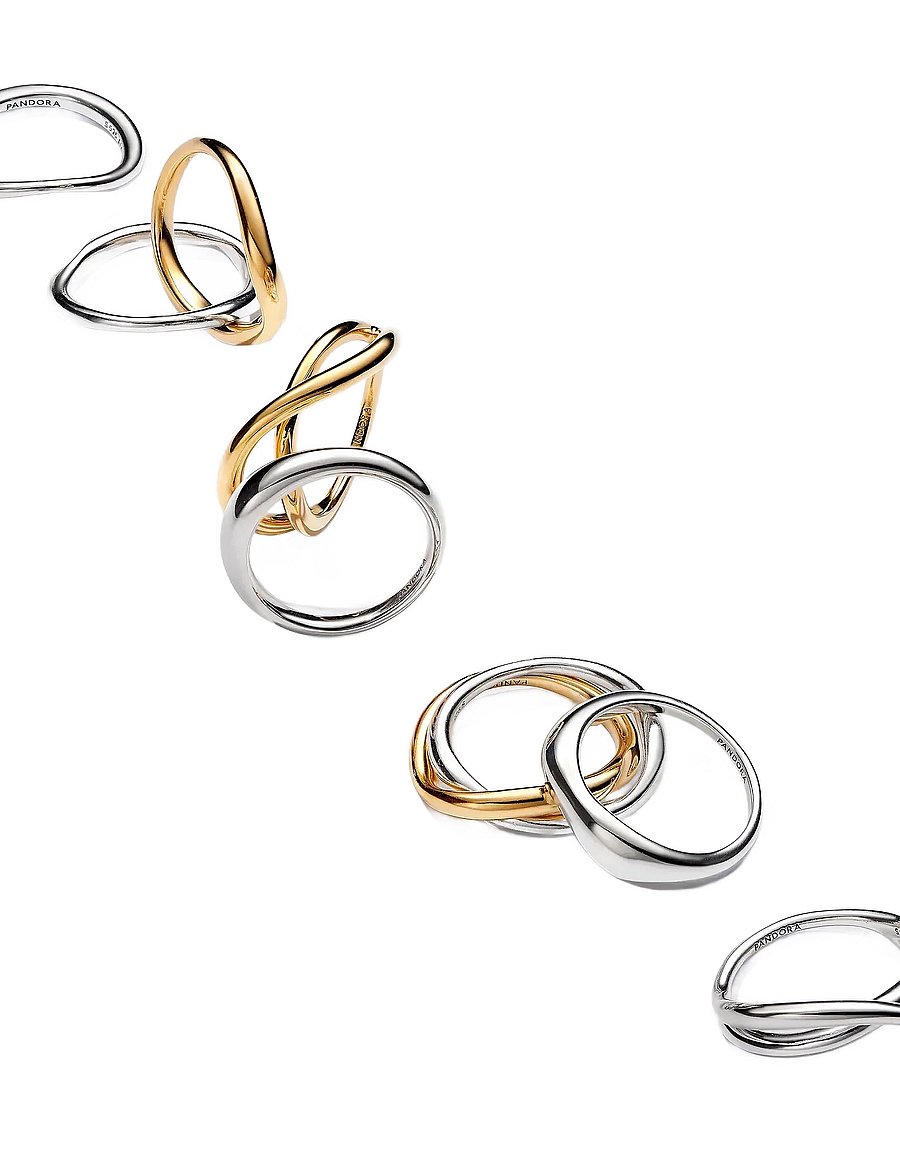 Pandora - Sterling silver ring set - ringe - no color - 3