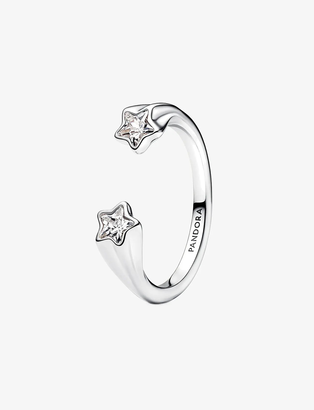 Pandora - Shooting star sterling silver open ring with clear cubic zirconia - ringe - clear - 1