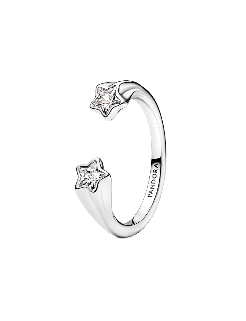 Pandora - Shooting star sterling silver open ring with clear cubic zirconia - ringe - clear - 1