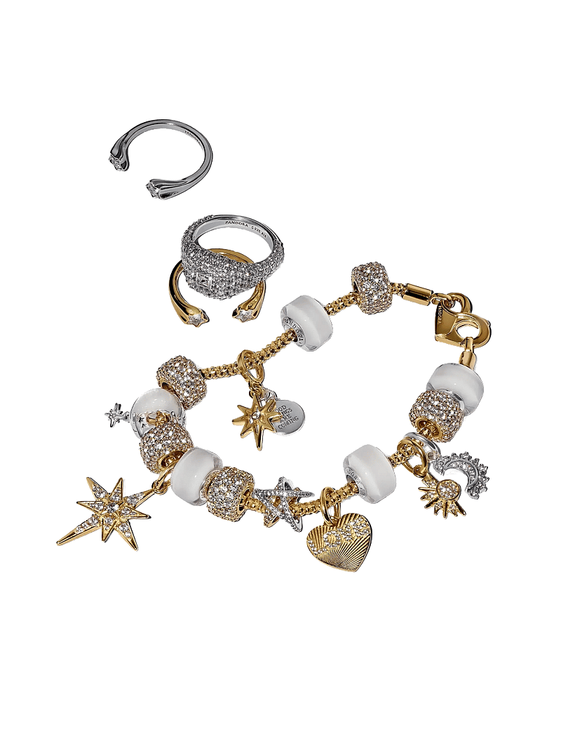 Pandora - Shooting star sterling silver open ring with clear cubic zirconia - ringe - clear - 2