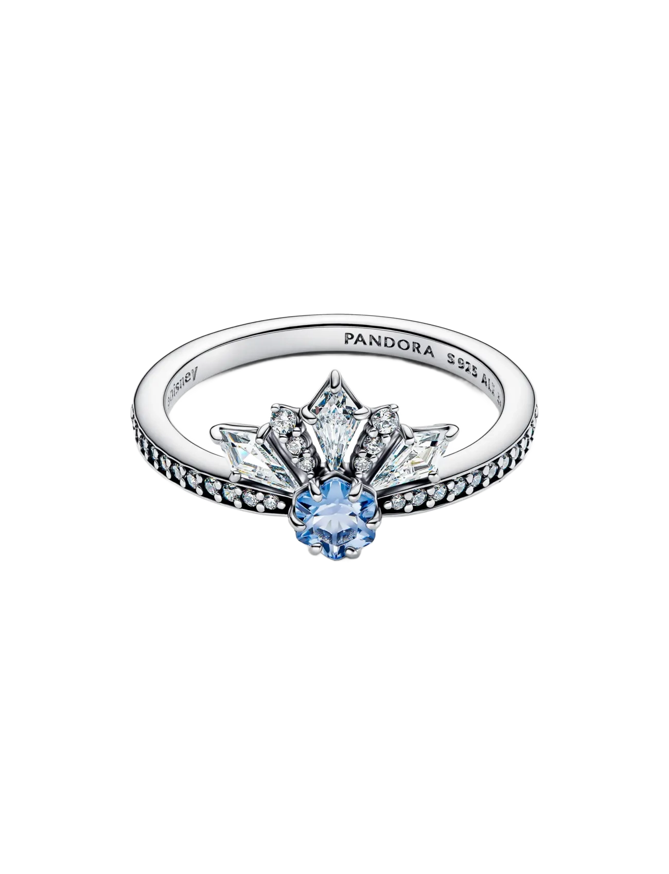 Pandora - Disney Frozen Elsa sterling silver ring with water blue crystal and clear cubic zirconia - rings - blue - 2