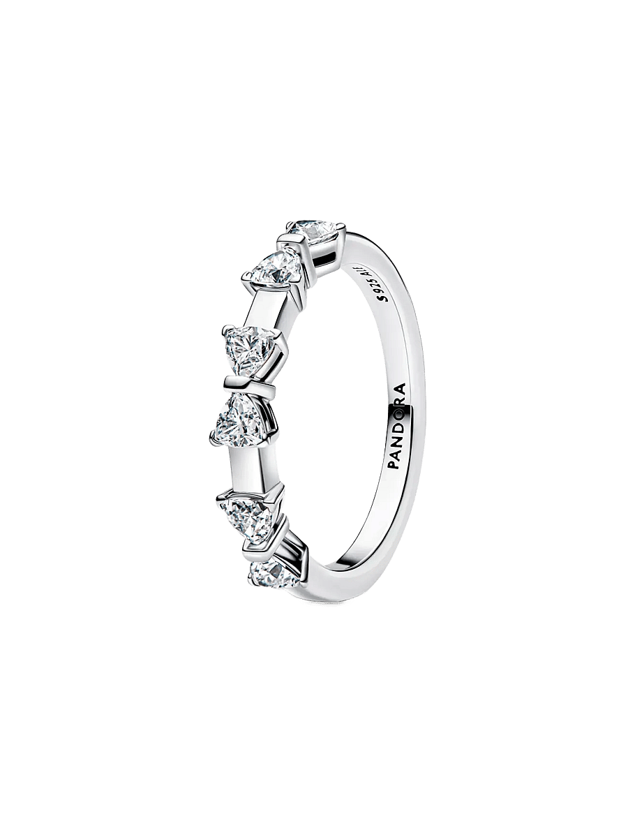 Pandora - Bow sterling silver ring with clear cubic zirconia - ringe - clear - 1